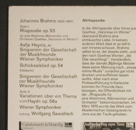 Brahms,Johannes: Altrhapsodie/Schicksalslied/Variati, Fontana(6530 027), NL,Ri, 1962 - LP - L1607 - 5,00 Euro