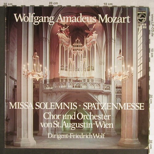 Mozart,Wolfgang Amadeus: Missa Solemnis/Spatzenmesse, Philips (6598 853), A, 1977 Typ: LP Best.-Nr.: L1609 Preis: 6,00 Euro