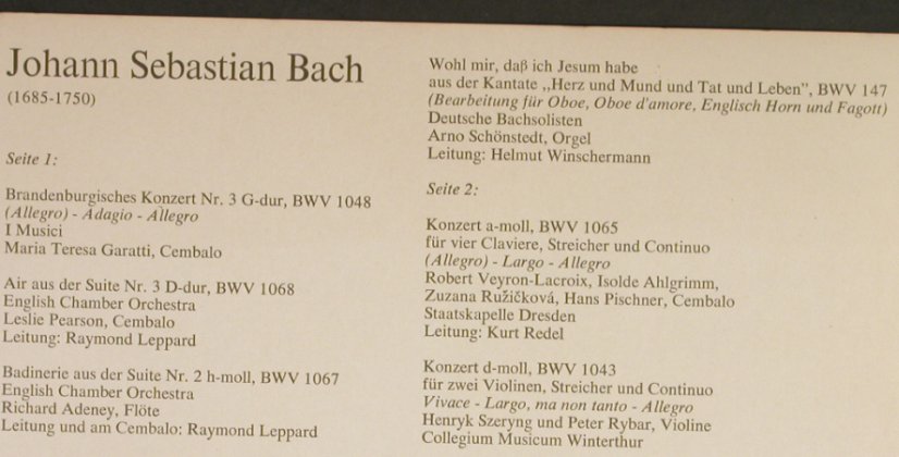 Bach,Johann Sebastian: und seine Welt,V.A.,24SeitenChronik, Philips(6830 004), D, 1970 - LP - L1643 - 7,50 Euro