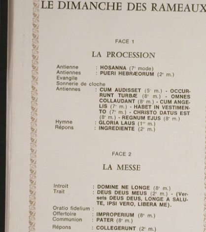 V.A.Chant Gregorien: Le Dimanche des Rameaux, Foc, Decca (7.510), F,vg+/m- Typ: LP Best.-Nr.: L1680 Preis: 5,00 Euro