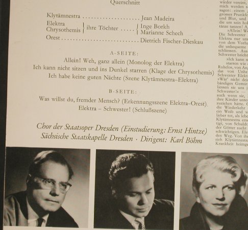 Strauss,Richard: Elektra, Querschnitt, D.Gr.(LPEM 19 234), D, 1961 - LP - L1686 - 9,00 Euro