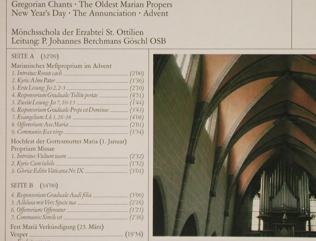 Mönchsschola d.Erzabtei St.Ottilien: Gregorianische Gesänge,Foc, Calig(63 638.1), D, 1988 - LP - L1692 - 7,50 Euro