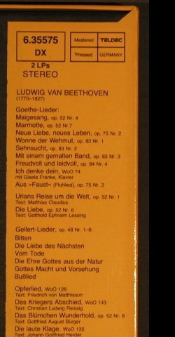 Schreier,Peter: Beethoven-Lieder, Box, Telefunken (6.35575 DX), D Typ: 2LP Best.-Nr.: L1694 Preis: 9,00 Euro