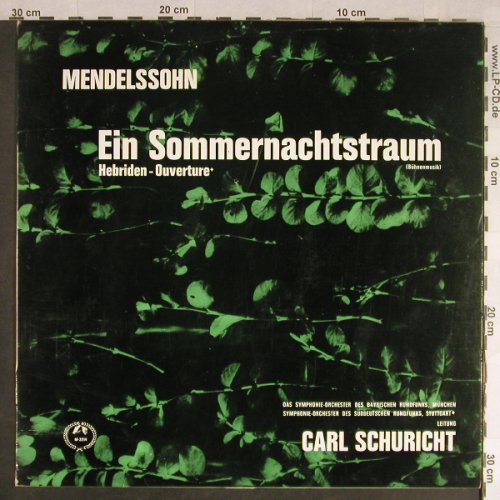 Mendelssohn Bartholdy,Felix: Ein Sommernachtstraum/Hebriden-Ouve, MMS(M-2214), ,  - LP - L1754 - 5,00 Euro