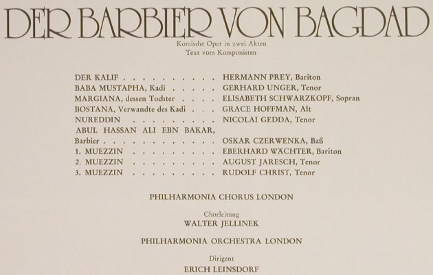 Cornelius,Peter: Der Barbier von Bagdad, Box, Dacapo(C 147-01 448/49), D, 1956 - 2LP - L1850 - 9,00 Euro