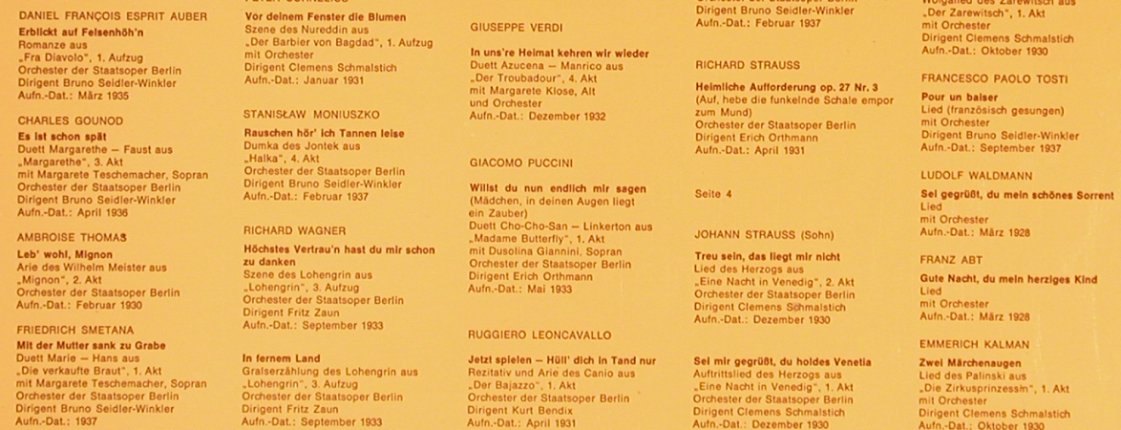 Wittrisch,Marcel: Grosse Arien,Duette & Lieder,Foc, Dacapo(C 147-29 128/29), D,  - 2LP - L1865 - 7,50 Euro