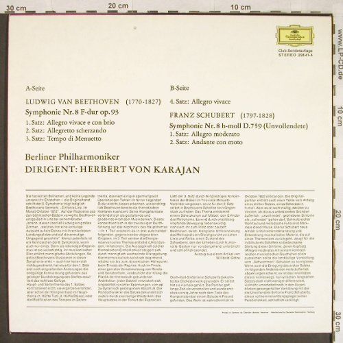 Beethoven,Ludwig van/Franz Schubert: Sinfonie Nr.8/Sinfonie Nr.8, D.Gr.(298 41-4), D,DSC, Ri, 1965 - LP - L1894 - 6,00 Euro