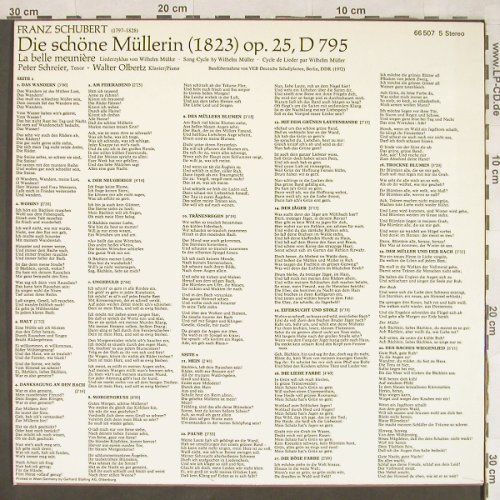 Schreier,Peter: Die Schöne Müllerin W.Olbertz, Klav, Deutsche Gramophon (66 507 5), D, Club Ed, 1972 Typ: LP Best.-Nr.: L1895 Preis: 5,00 Euro