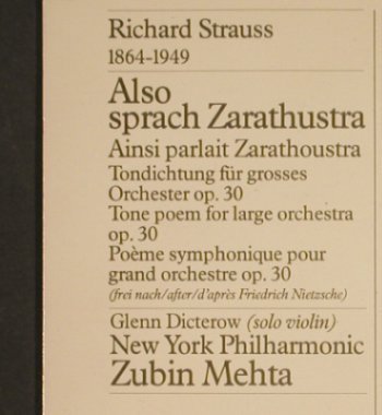 Strauss,Richard: Also Sprach Zarathustra, CBS(35888), NL, 1980 - LP - L1896 - 5,00 Euro