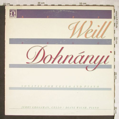 Weill,Kurt / Ernö Dohnanyi: Sonatas For Cello & Piano, m-/vg+, Nonesuch(D-79016), US, 1981 - LP - L1904 - 4,00 Euro
