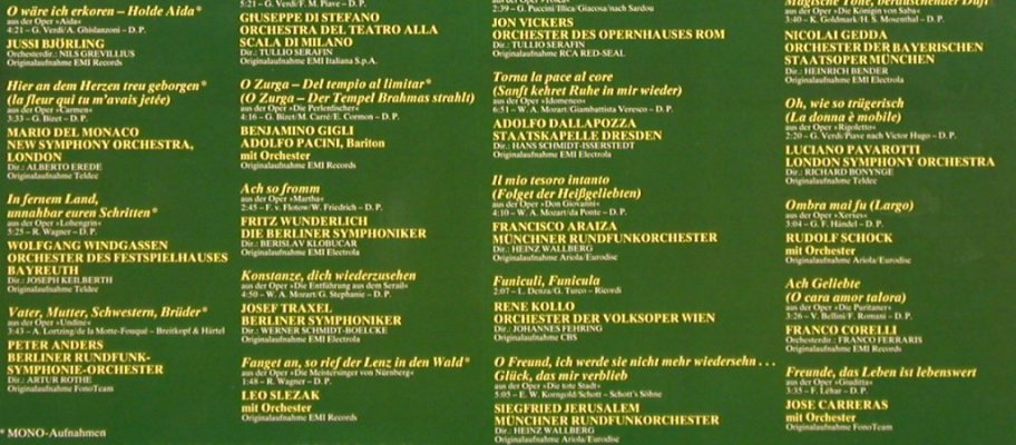 V.A.Goldenes Tenor-Staralbum: Caruso, Kiepura..Carreras, Foc, Parnass (42 413 5), D, 1985 Typ: 2LP Best.-Nr.: L1922 Preis: 7,50 Euro