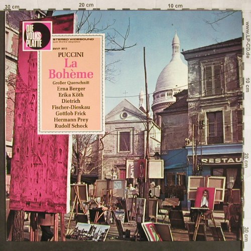 Puccini,Giacomo: La Boheme-Gr.Querschnitt in deutsch, Volksplatte (SMVP 8013), D Typ: LP Best.-Nr.: L1923 Preis: 7,50 Euro