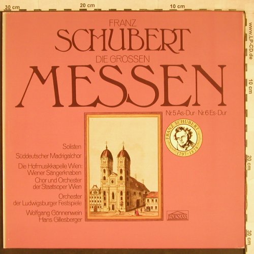 Schubert,Franz: Die großen Messen Nr.5 & 6, Foc, Parnass (34 046 3), D, 1978 Typ: 2LP Best.-Nr.: L1935 Preis: 6,00 Euro