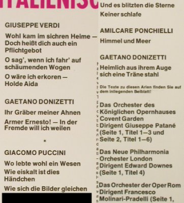 Gedda,Nicolai: Berühmte Italienische Arien, EMI Electrola (SME 81 100), D Typ: LP Best.-Nr.: L1981 Preis: 7,50 Euro