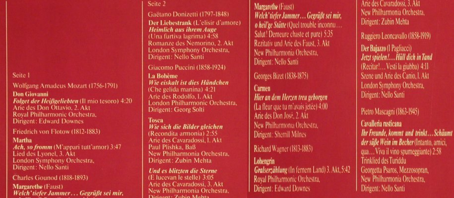 Domingo,Placido: Sängerportrait, Club Ed., RCA Red Seal (34 188-3), D, 1976 Typ: LP Best.-Nr.: L2009 Preis: 5,00 Euro