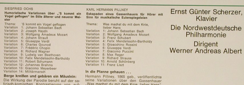 Ochs,Siegfried / K.H.Pillney: 's Kommt Ein Vogel Geflogen..., EMI(C 063-28 180), D,  - LP - L2013 - 5,00 Euro