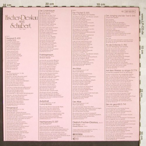 Fischer-Dieskau, Dietrich: singt Schubert, EMI (037-03 074), D Typ: LP Best.-Nr.: L2019 Preis: 5,00 Euro