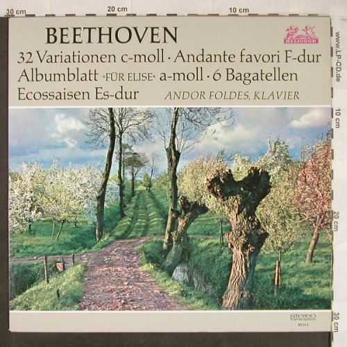 Beethoven,Ludwig van: 32 Variationen c-moll, Andante f.., Heliodor(89 514), D, 1965 - LP - L2035 - 12,50 Euro