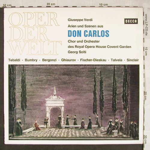 Verdi,Giuseppe: Don Carlos - Arien und Szenen,ital., Decca (SXL 20 555-B), D Typ: LP Best.-Nr.: L2038 Preis: 7,50 Euro