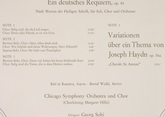 Brahms,Johannes: Ein Deutsches Requiem/Haydn Variati, Decca(31 263 7), D Box, 1979 - 2LP - L2068 - 9,00 Euro