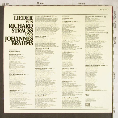 Strauss,Richard / Brahms: Lieder von, EMI(067-46 681), D, 1983 - LP - L2080 - 6,00 Euro