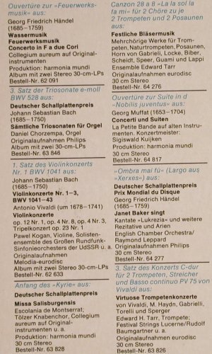 V.A.Ausschnitte-P.P.Kelen Musikprog: Barock,Klassik,Romantic,Neue Musik, Orbis (65 999 5), D, 1976 Typ: LP Best.-Nr.: L2086 Preis: 5,00 Euro
