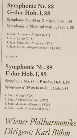 Haydn,Joseph: Sinfonien Nr.88 & 89, Foc, D.Gr.(2530 343), D, 1973 - LP - L2087 - 5,00 Euro