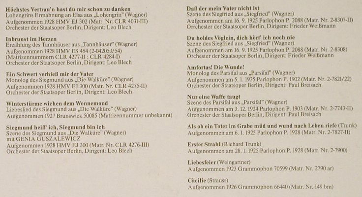 Melchior,Lauritz: Lebendige Vergangenheit - III, LV(LV 226), A,  - LP - L2103 - 7,50 Euro