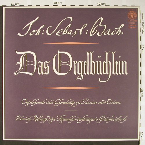 Bach,Johann Sebastian: Das Orgelbüchlein,zu Passion Ostern, Orbis (73 853), D Typ: LP Best.-Nr.: L2134 Preis: 5,00 Euro