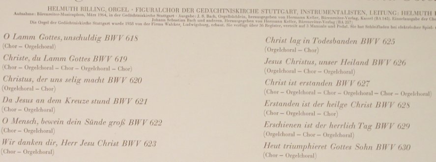 Bach,Johann Sebastian: Das Orgelbüchlein,zu Passion Ostern, Orbis(73 853), D,  - LP - L2134 - 5,00 Euro
