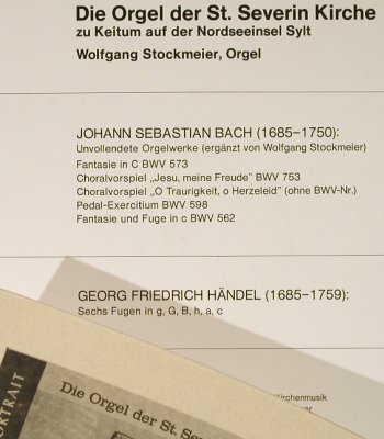 V.A.Die Orgel der St.Severin Kirche: zu Keitum/Sylt, Bach, Händel, Psallite(Psal 120/140672), D, Mono,  - LP - L2137 - 9,00 Euro