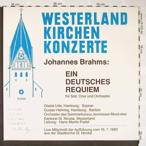 Brahms,Johannes: Ein Deutsches Requiem,Foc,3-sided, Reimer Köster(RK-40377), D, woc, 1983 - 2LP - L2144 - 9,00 Euro