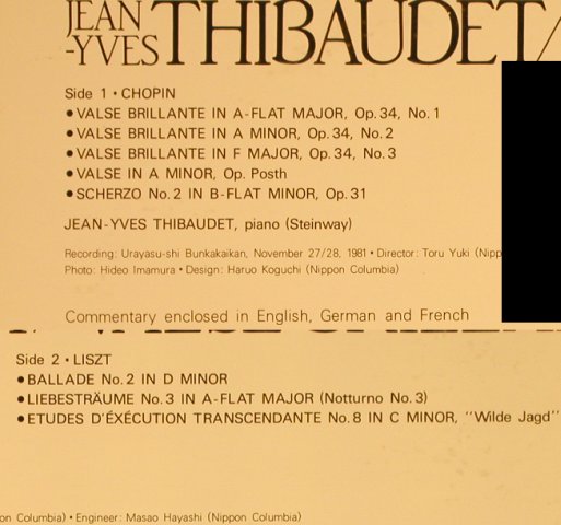 Thibaudet,Jean-Yves: Valse Brillante, Chopin, Liszt, Denon(OF-7027-ND), J, 1982 - LP - L2194 - 7,50 Euro