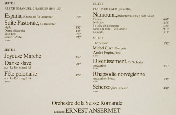 Ansermet,Ernest: Französische Orchesterwerke Vol.3, Decca(6.481123 DT), D,Ri, Foc,  - 2LP - L2224 - 7,50 Euro