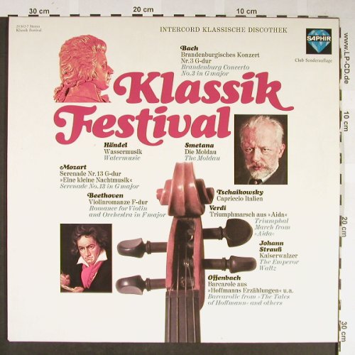 V.A.Klassik Festival: Bach...Offenbach, Foc, Club Ed., Saphir (29 302-7), D, 1974 Typ: 2LP Best.-Nr.: L2257 Preis: 6,00 Euro