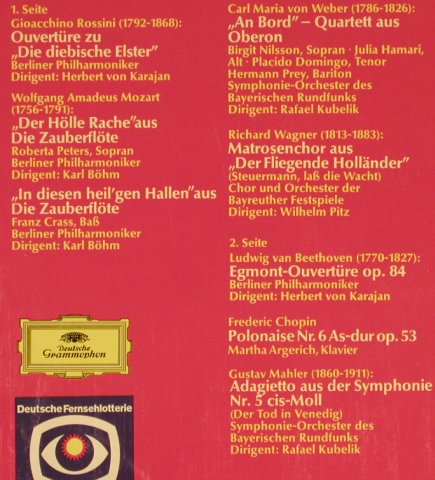 V.A.Konzert Für Millionen: 6 - Rossini..Mahler, 8 Tr., D.Gr./Fernsehlotterie(2554 003), D, 1971 - LP - L2259 - 4,00 Euro