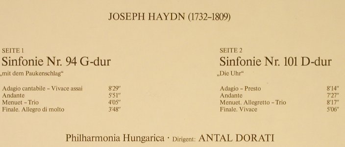 Haydn,Joseph: Sinfonien Nr.94 & 100, Foc, Decca Aspekte(6.42215 AH), D, 1974 - LP - L2262 - 7,50 Euro