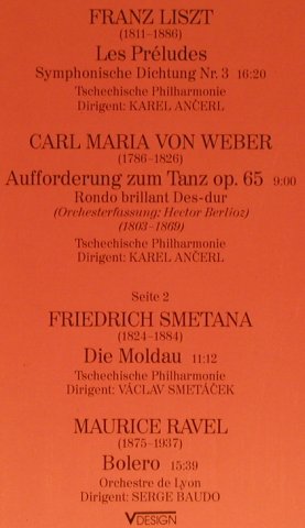 V.A.Die Moldau: Les Preludes,Aufforderung z.Tanz.., Klassik-Edition (40 732 0), D Typ: LP Best.-Nr.: L2272 Preis: 4,00 Euro