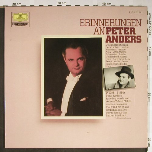 Anders,Peter: Erinnerungen An, Foc, D.Gr. Historic (2721 212), D Typ: 2LP Best.-Nr.: L2283 Preis: 7,50 Euro