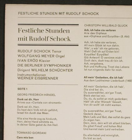 Schock,Rudolf: Festliche Stunden mit-Stereo, Eurodisc(72 721 KK), D,  - LP - L2285 - 5,00 Euro