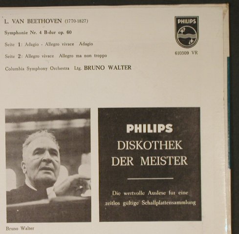 Beethoven,Ludwig van: Sinfonie Nr.4, b-dur,op.60, Philips(610 309 VR), NL, Mono,  - 10inch - L2294 - 9,00 Euro