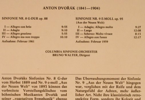 Dvorak,Anton: Sinfonien Nr.8 & 9, Foc, CBS(77 257), NL, Ri, 1976 - 2LP - L2306 - 7,50 Euro