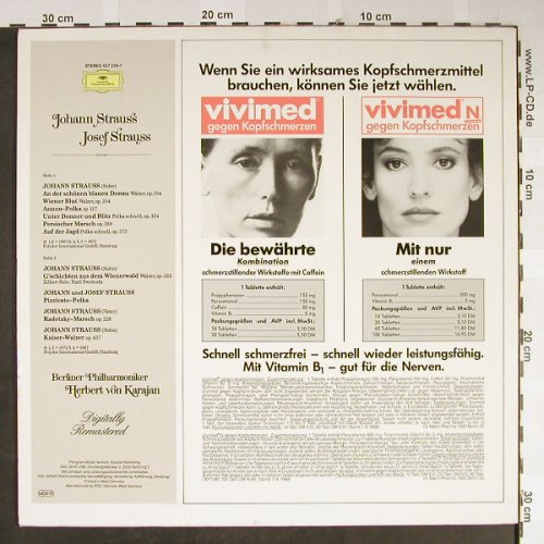 Strauss,Johann & Joseph Strauss: Berliner Philh. H.von Karajan, D.Gr. / Dr.Mann Pharma(427 230-1), D, 1988 - LP - L2323 - 6,00 Euro