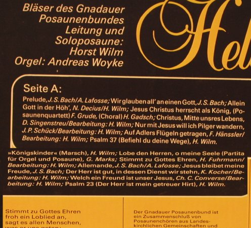 V.A.Helle Posause: Bläser des Gnadauer Posaunenbundes, Liebenzeller Mission(VLM 8003), D,  - LP - L2326 - 6,00 Euro