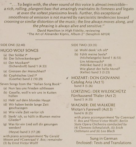 Kipnis,Alexander: The Art Of Album 3, vg+/vg+, Seraphim (60163), US Typ: LP Best.-Nr.: L2336 Preis: 4,00 Euro