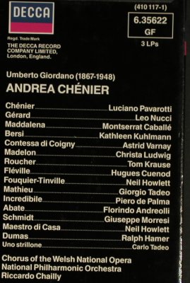 Giordano,Umberto: Andrea Chenier, Box, Decca(6.35622 GF), D, 1984 - 3LP - L2343 - 12,50 Euro