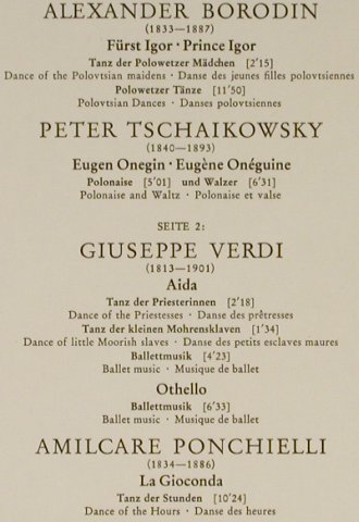 Karajan,Herbert von: Opernballette, D.Gr.(2530 200), D, 1972 - LP - L2373 - 6,00 Euro