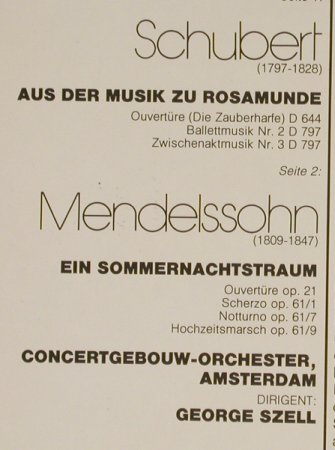 Mendelssohn,F. / Schubert: Ein Sommernachtstraum/Rosamunde, Philips(6527 056), NL, 1980 - LP - L2374 - 5,00 Euro