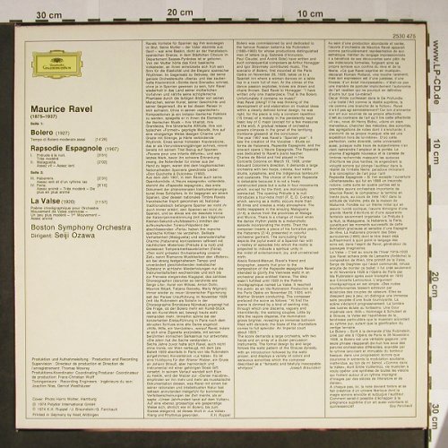 Ravel,Maurice: Bolero / Rapsodie Esp. / La Valse, D.Gr.(2530 475), D,Promo,  - LP - L2382 - 7,50 Euro