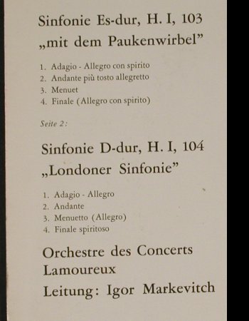 Haydn,Joseph: Sinfonien Nr.103 & 104, Philips (839 503 VGY), NL Typ: LP Best.-Nr.: L2393 Preis: 7,50 Euro